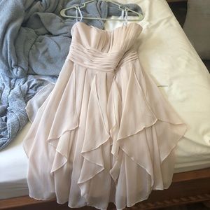 Strapless Bridesmaids Dress in nude
